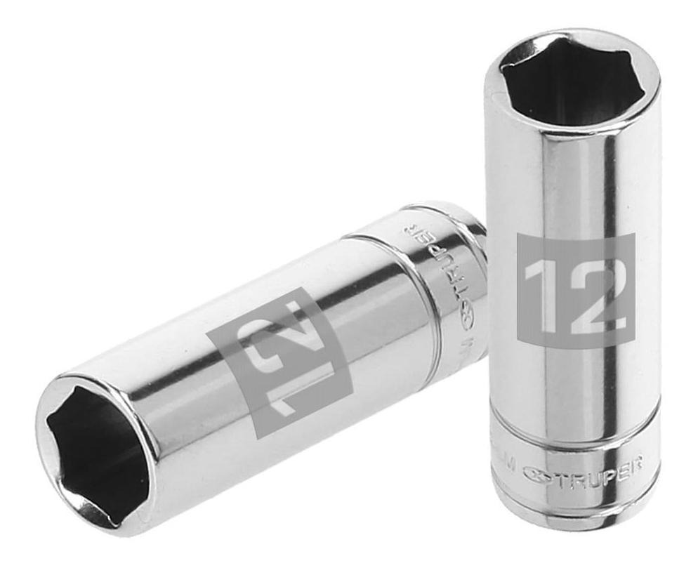 Dado 1/4' 6 Puntas Milimetrico Largo 12 Mm Truper 13206