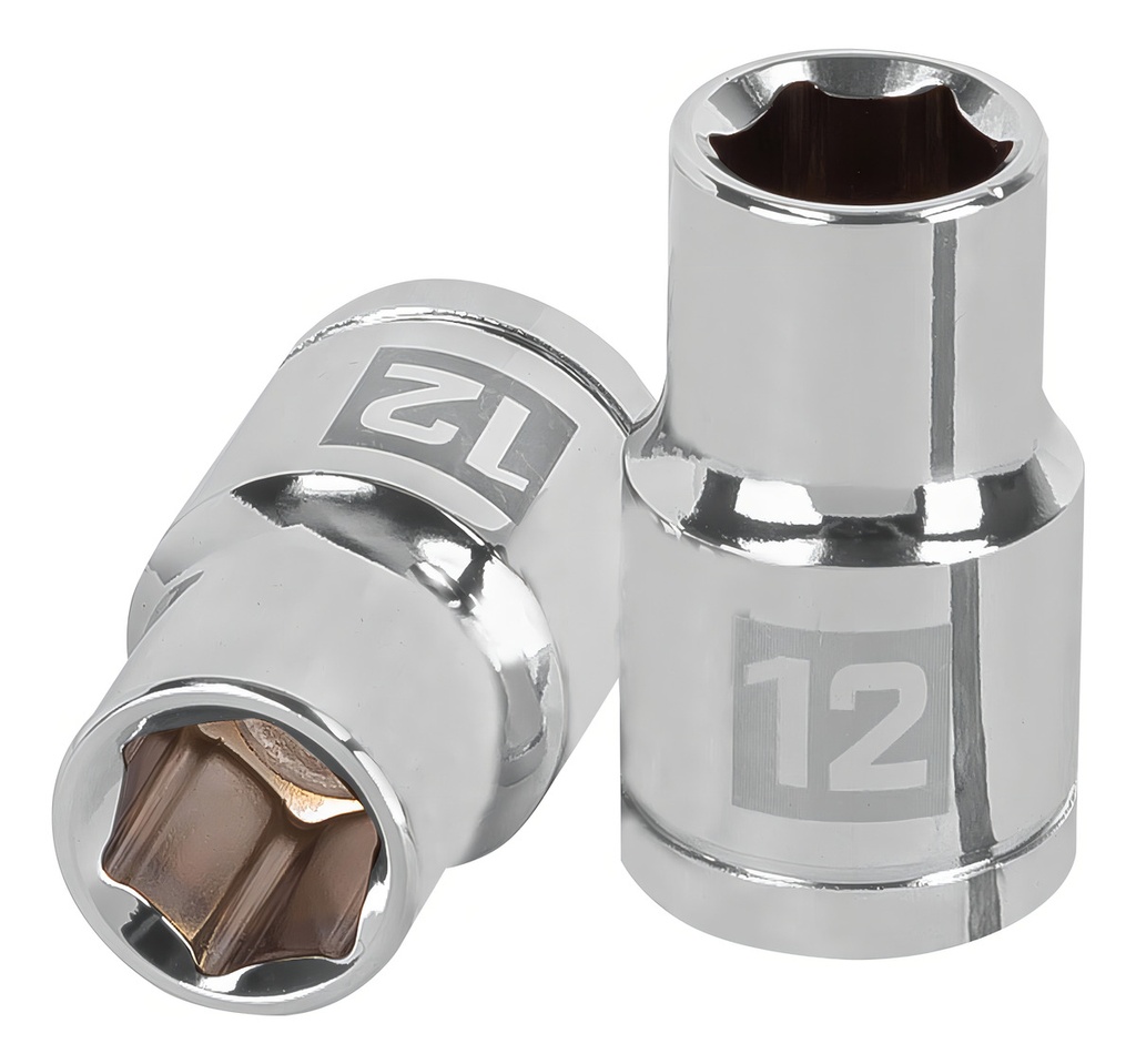 Dado 1/2" 6 Puntas Milimetrico 12 Mm Truper 13262 Color Plateado