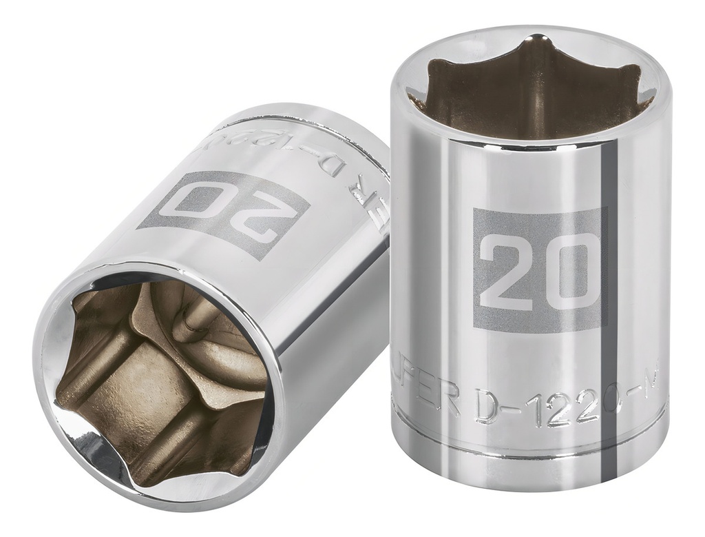 Dado 1/2' 6 Puntas Milimetrico 20 Mm Truper 13270 Color Plateado