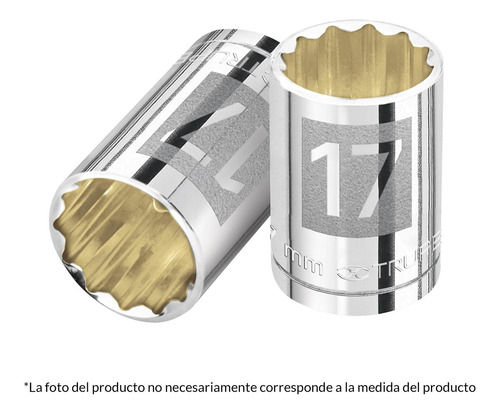 Dado 1/2" 12 Puntas Standard 7/8" Truper 13308 Color Plateado