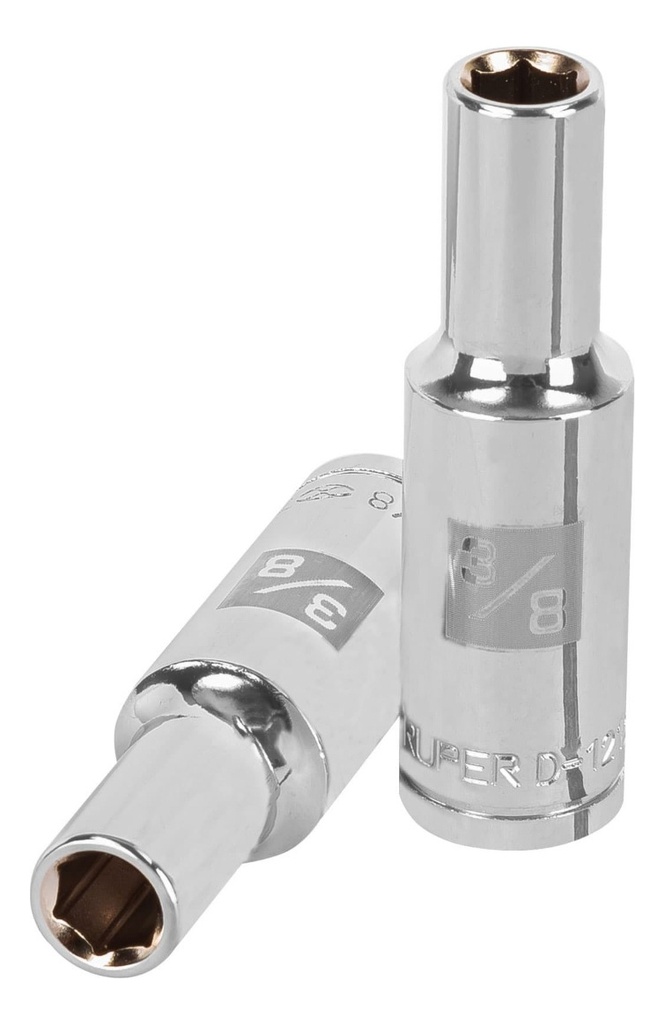 Dado 1/2' 6 Puntas Standard Largo 3/8' Truper 13323 Color Gris