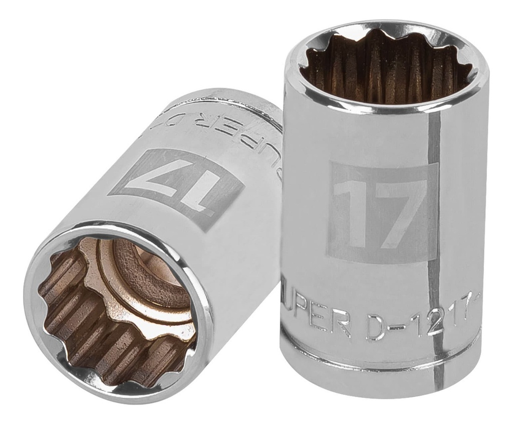 Dado 1/2" 12 Puntas Milimetrico 17 Mm Truper 13531 Color Plateado