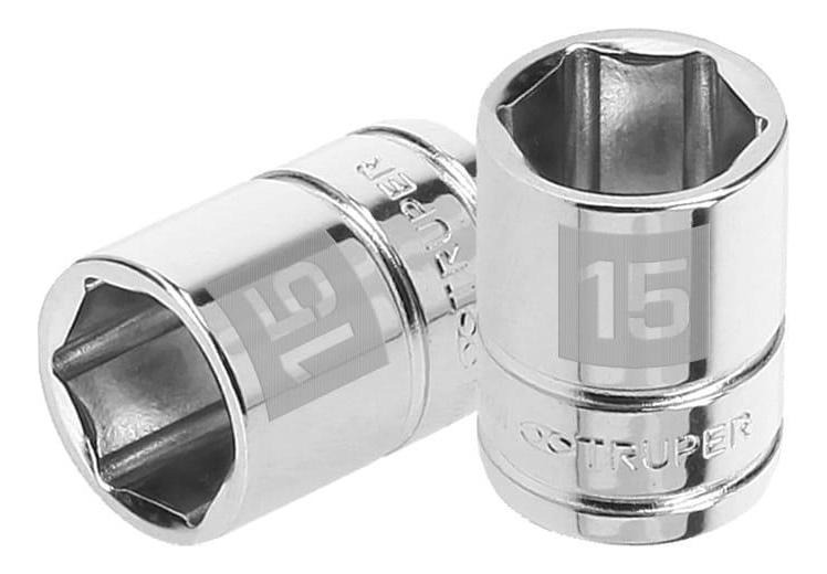 Dado 3/8" 6 Puntas Milimetrico 15 Mm Truper 13679