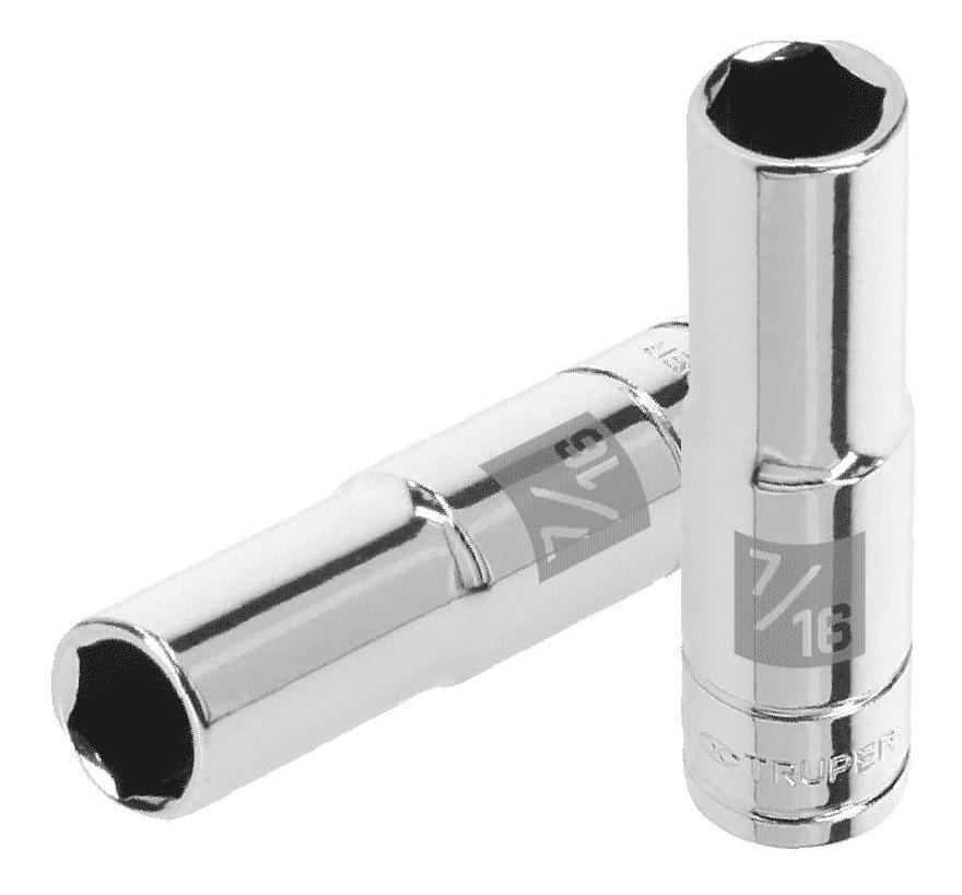 Dado 3/8' 6 Puntas Standard Largo 7/16' Truper 13713