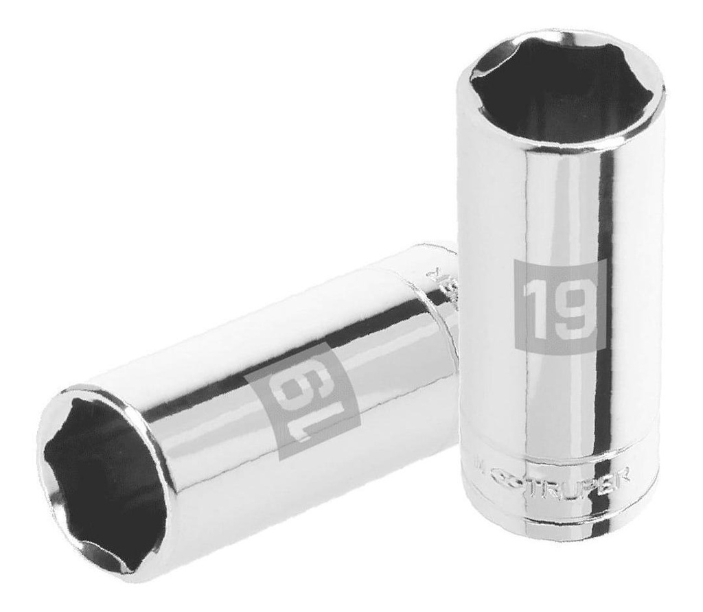 Dado 3/8" 6 Puntas Milimetrico Largo 19 Mm Truper 13779