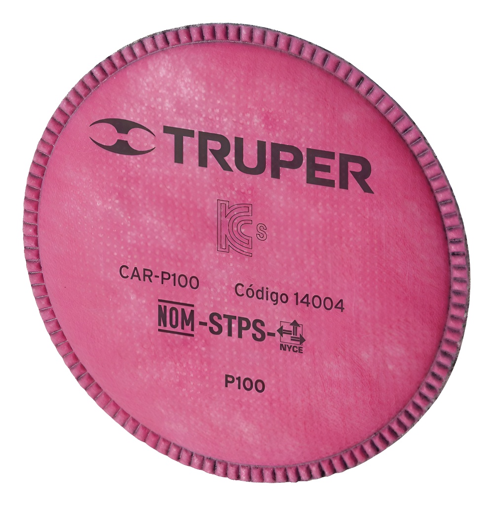 [TR-CAR-P100] Respirador Repuesto Filtro Truper 14004