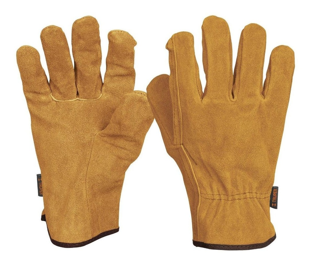 [TR-GU-241] Guantes Carnaza Uso Rudo Ajustable Grande Truper 14240 Gris