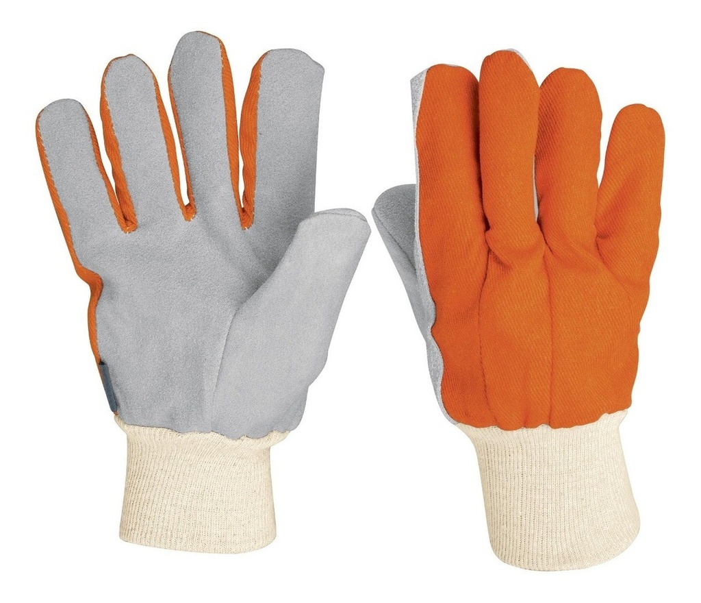 Guantes Carnaza Y Loneta Uso Ligero Truper 14244 Gris