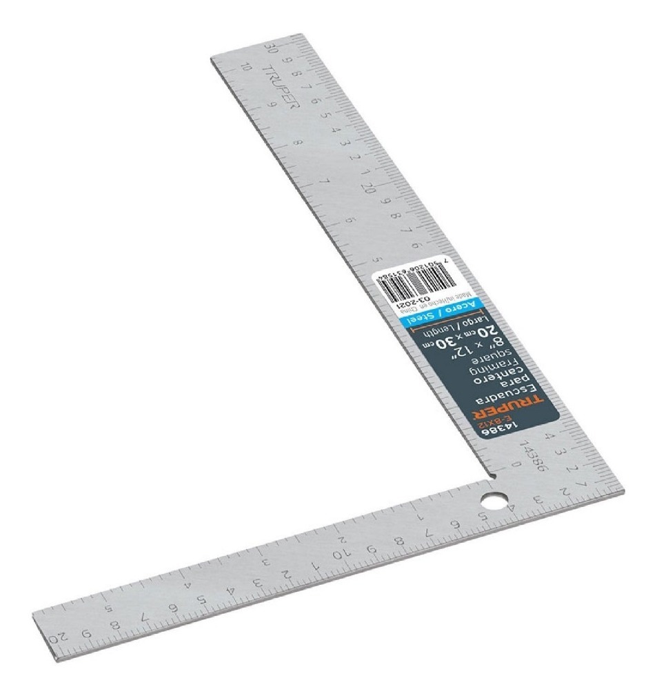 [TR-E-8X12] Escuadra Cantero 8" X 12" Truper 14386