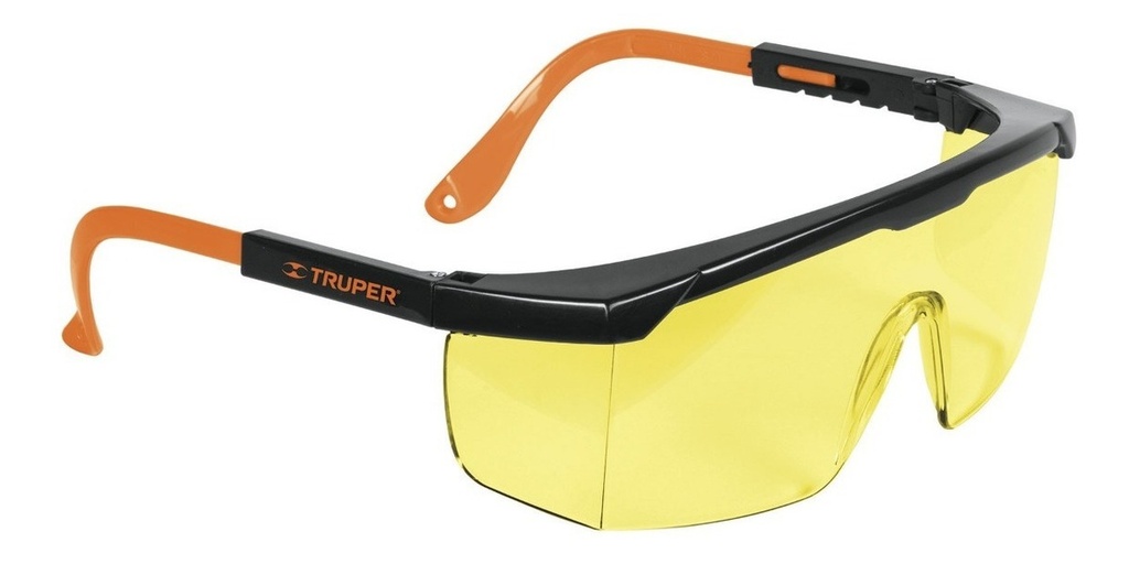 Lentes De Seguridad Ajustables Mica Ámbar Truper 15137