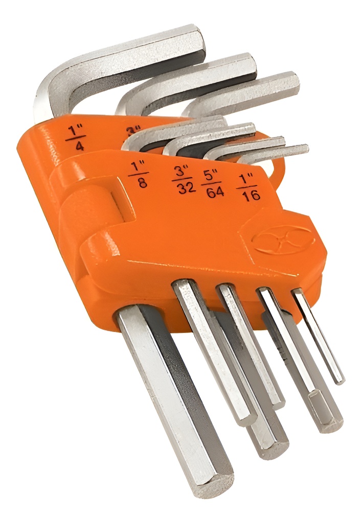 [TR-ALE-7P] Llaves Allen Std Organizador 7 Pz Truper 15533 Plateado