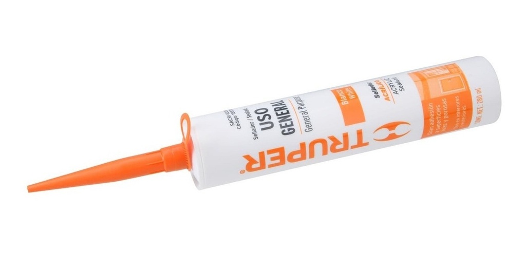 [TR-SACRI-100B] Sellador Acrilico Blanco 280 Ml Truper 18570