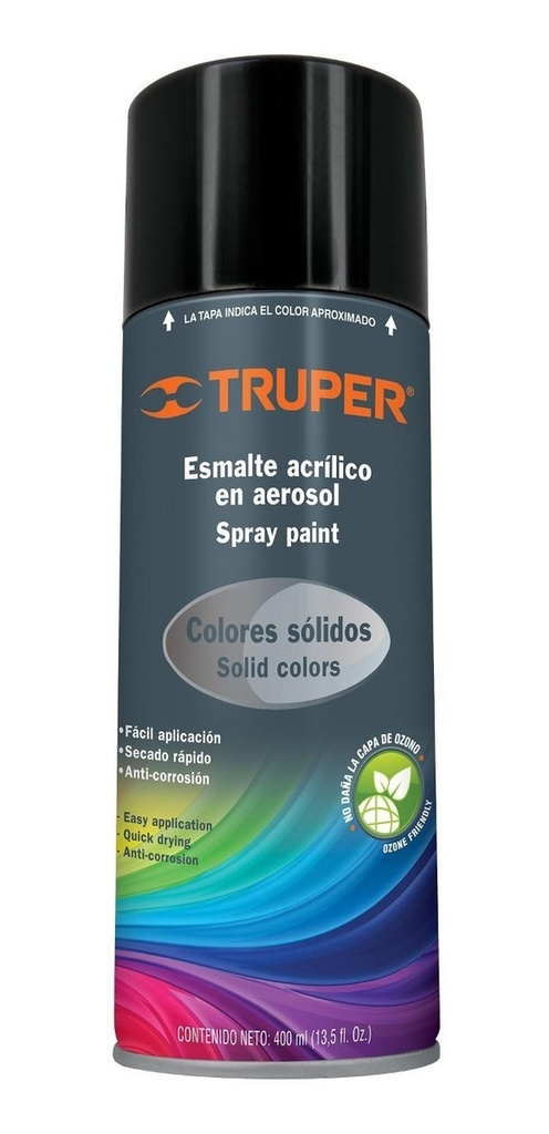 Esmalte Aerosol Negro Satin Truper 19054 Negro Satinado