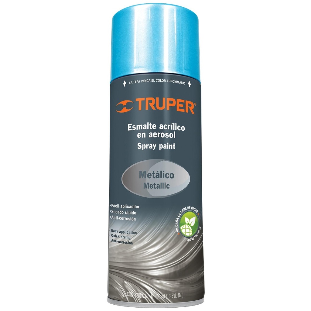 Esmalte Aerosol Azul Metalico 400 Ml Truper 19060 Azul