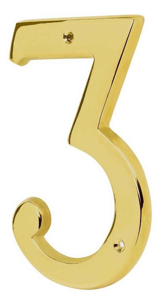 Número Chico 3 Hermex 43681 Color Dorado