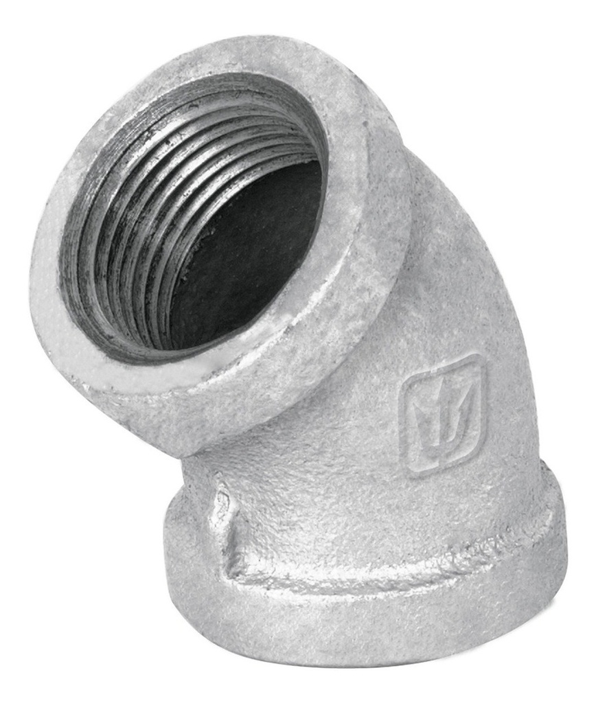 [TR-CG-863] Codo Galvanizado 45º 1'' Truper 47541
