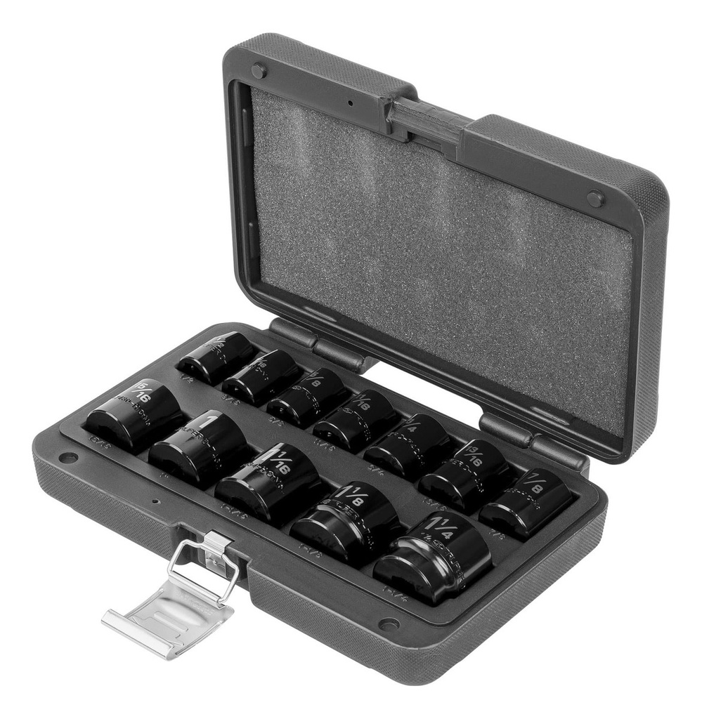 [TR-JDI-1/2X12H] Juego Dados 1/2" Std Cortos 12 Pz Fosfatados Truper 100943