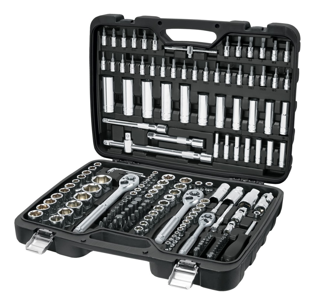[TR-JD-172P] Juego Autocle 172 Pz 1/4" 3/8" Y 1/2" Std Truper 102412