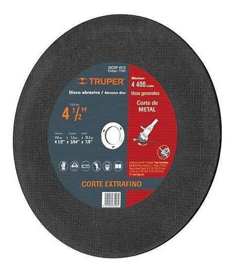 [TR-DICOF-7020] Disco Corte Metal 7" X 1.8 Mm Extrafino Truper 11586