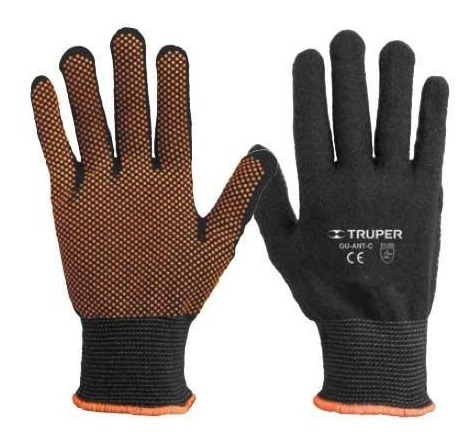 [TR-GU-443] Guantes Poliester Con Puntos Pvc Grande Truper 12652