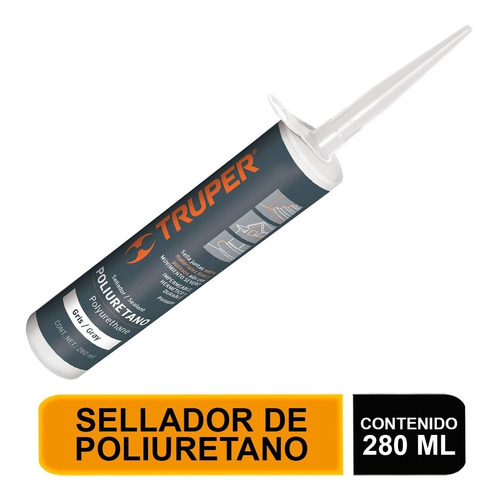 [TR-SEPO-280G] Sellador De Poliuretano, Gris, 280 Ml Truper 12905 Color Gris