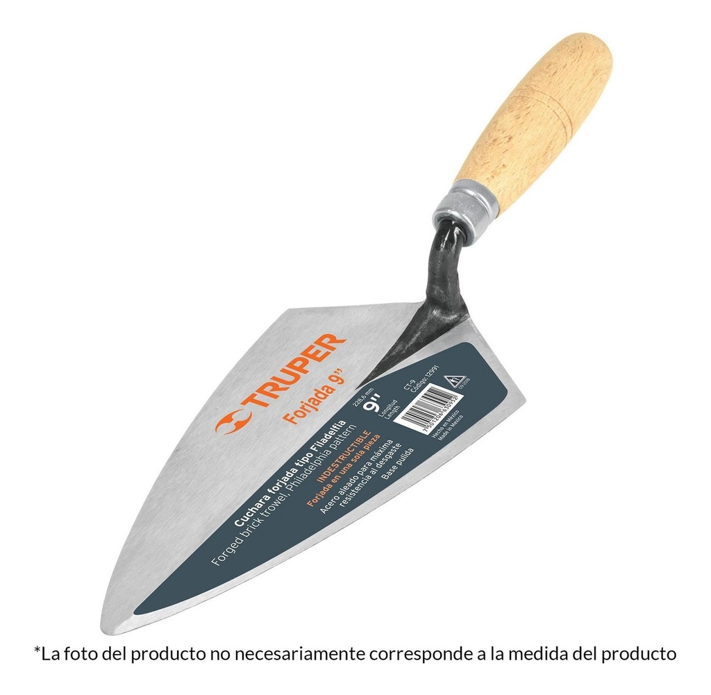 [TR-CT-10] Cuchara Filadelfia 10'' Una Pieza Truper 12992