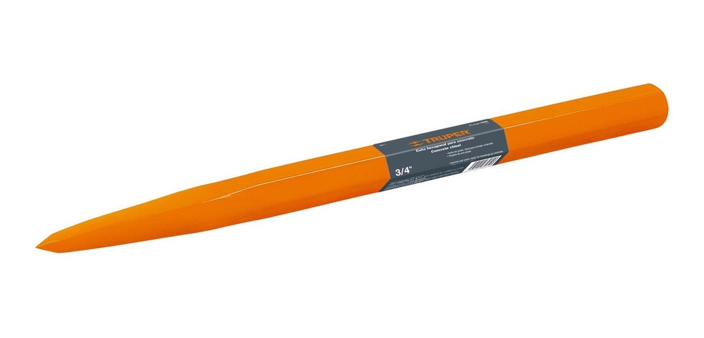[TR-CU-3/4] Cuña Concreto 3/4' X 30 Cm Truper 13050 Naranja