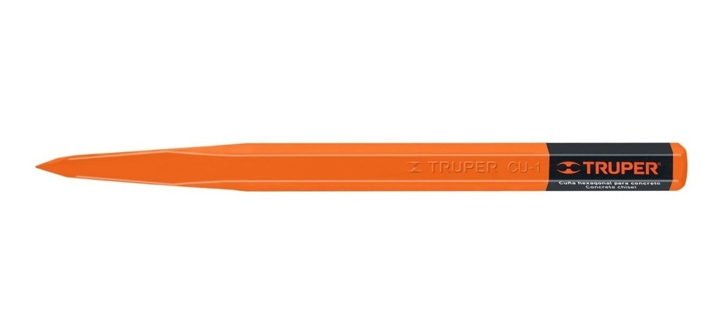 [TR-CU-1] Cuña Concreto 1" X 40 Cm Truper 13056 Naranja