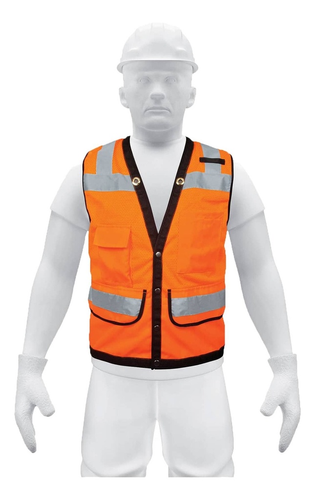 Chaleco Naranja Reforzado Talla Mediana Truper 13479