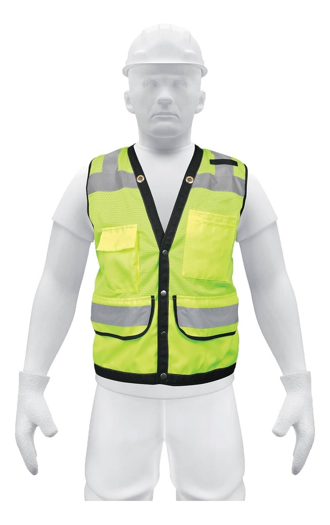 [TR-CHS-800V-M] Chaleco Verde Reforzado Talla Mediana Truper 13482