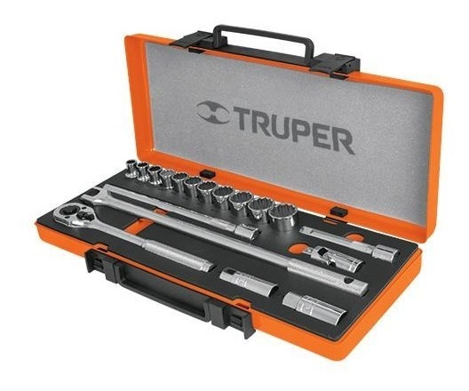 [TR-JD-1/2X19P] Juego Autocle 1/2 Std 19 Pz Truper 13934