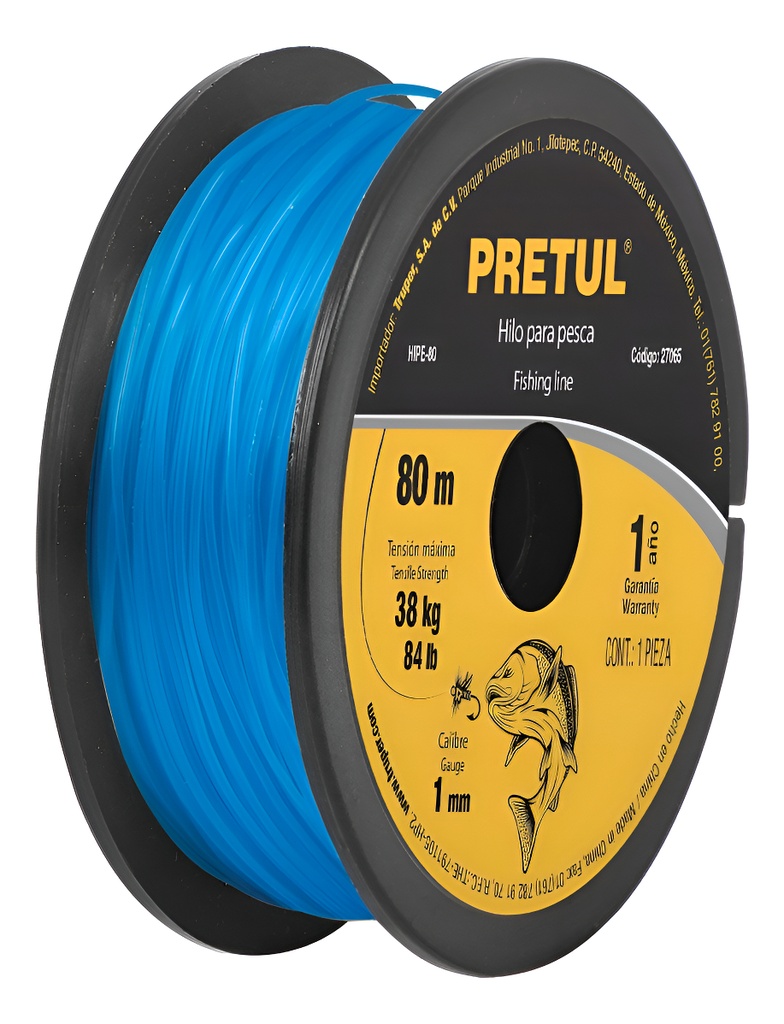 [TR-HIPE-80] Hilo Para Pesca 0.8 Mm 100 Mt Truper 27065 Azul