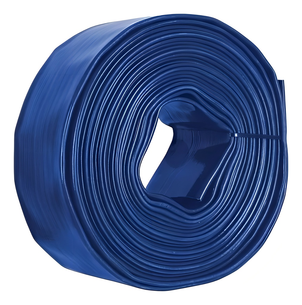 Manguera Plana Para Descarga Pvc 4 X50 M Truper 100867 Color Azul
