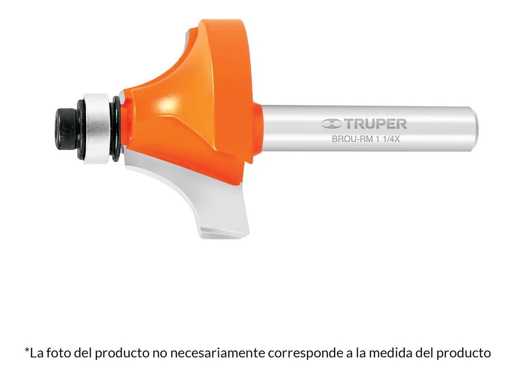[TR-BROU-RM1-1/2X] Broca Router Redondeado Moldura 1-1/2" Balero Truper 11474