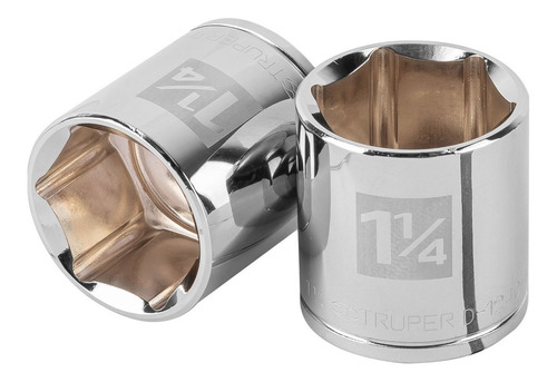 [TR-D-1240-H] Dado 1/2" 6 Puntas Standard 1-1/4" Truper 13244 Color Plateado