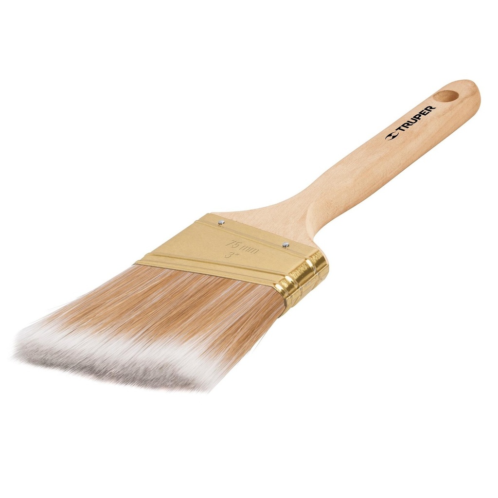 [TR-BRT-2-1/2AS] Brocha Madera Corte Angular 2-1/2" Truper 13340