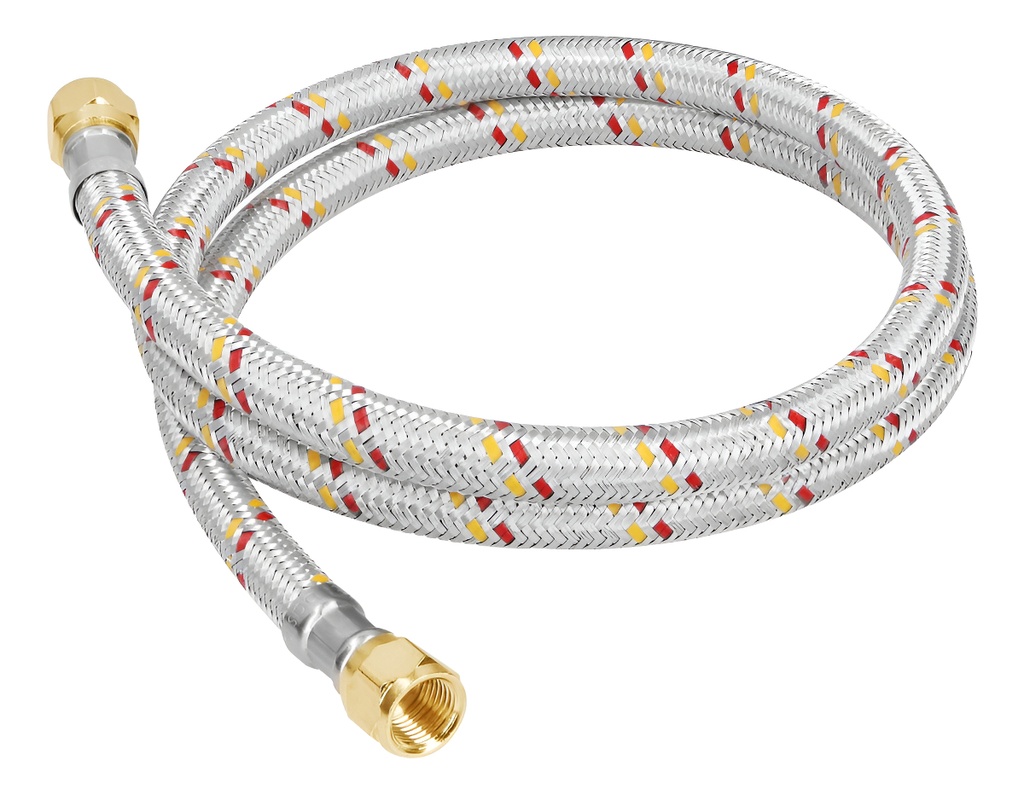 [TR-FGA-10NP] Manguera Aluminio Gas 5/16" X 5/16" 1 Mt Foset 23202 Color Gris Truper