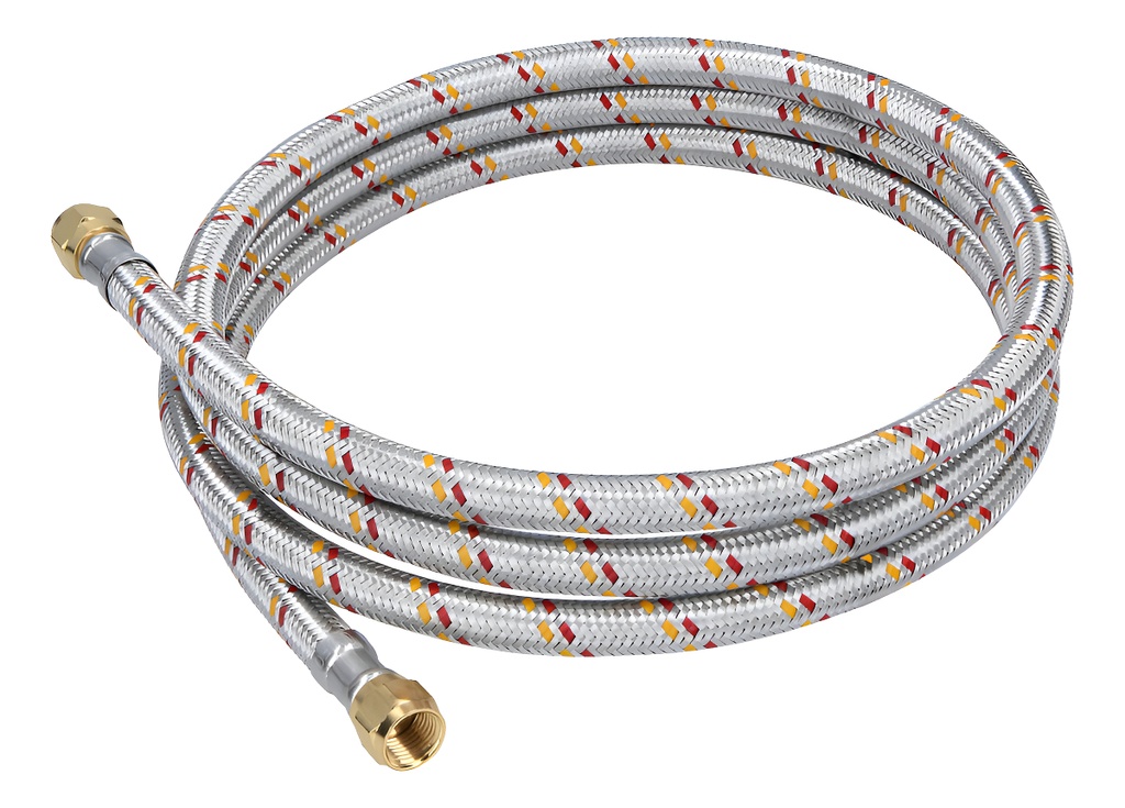 [TR-FGA-20NP] Manguera Aluminio Gas 5/16" X 5/16" 2 Mt Foset 23204 Color Gris Truper