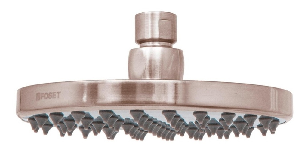[TR-R-206SN] Regadera Element Redonda 6" Cabeza Sola Satinad Foset 45582 Truper