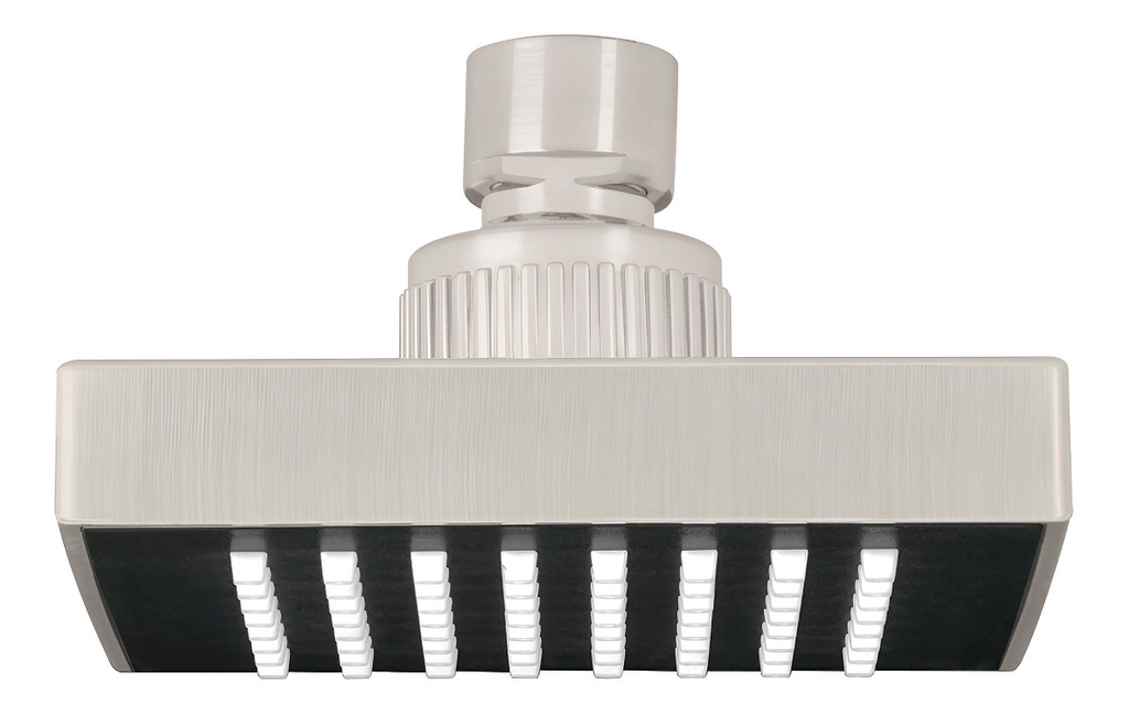 [TR-R-403SN] Regadera Cuadrada Abs 4'' Satin Cabeza Sola Foset 46739 Color Gris