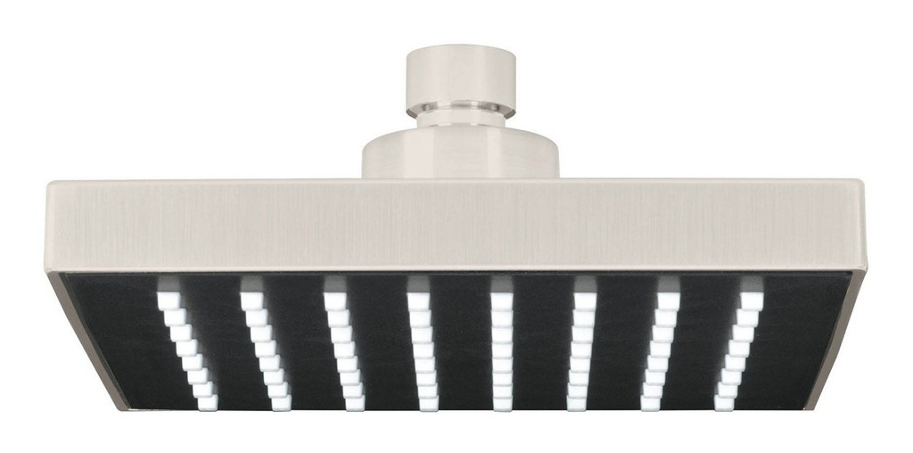 [TR-R-404SN] Regadera Cuadrada 6 Abs, Sin Brazo, Satín, Aqua Foset 46741 Acabado Satin Color Plateado