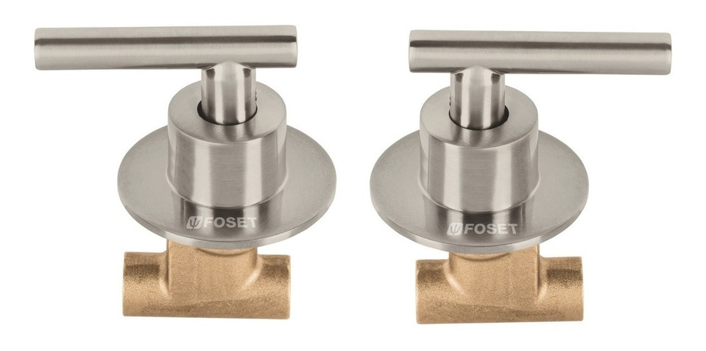 [TR-TBE-662N] Juego Manerales Palanca, P/regadera, Satín, Foset 46781 Acabado Satin Color Plateado