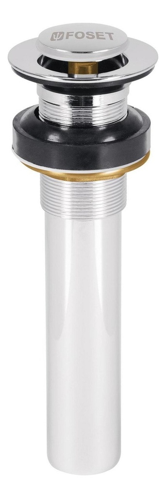 [TR-CE-206S] Contra Lavabo Sist. Push Sin. Reb. Laton Crom Foset 47037 Plateado Cromado