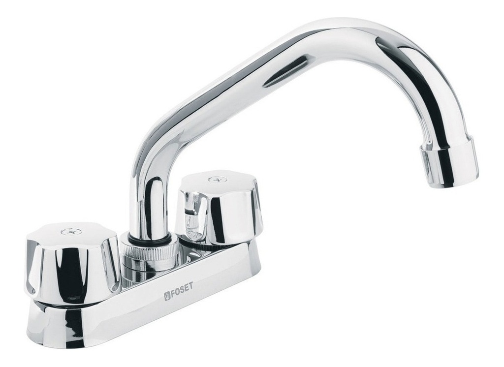 [TR-M-070-C] Mezcladora Para Lavabo Cuello Tubular Compresión Foset 47684 Truper