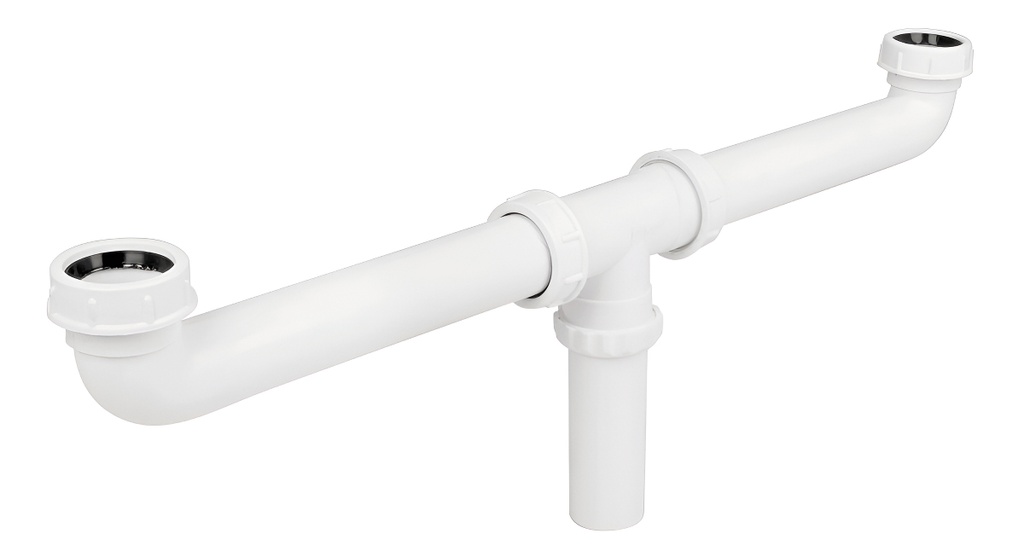 [TR-CED-11] Céspol Doble Para Fregadero, Polipropileno, 1-1/2", Foset Truper