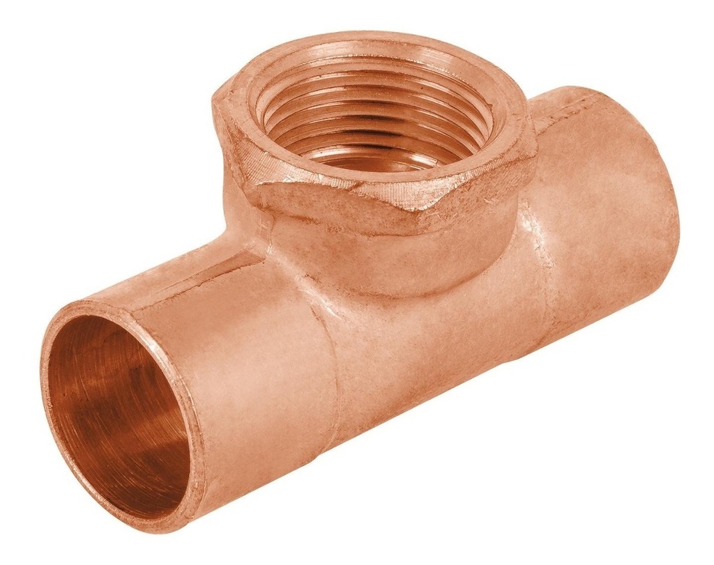 [TR-CC-701] Tee Cobre A Cobre Rosca Int. 1/2" Foset 48885 Truper