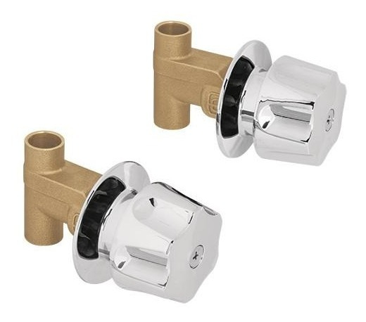 Juego Llaves Empotrar Soldable Maneral Zamac Foset 49249 Acabado Brillante