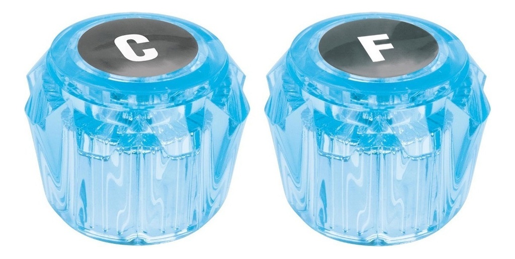 [TR-MM-200Z] Juego 2 Manerales Acrílico Azul P/lavabo Y Fregadero, Foset