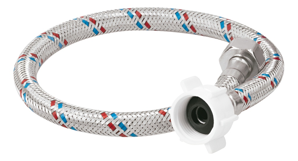 Manguera W.c. Metal/plast 1/2" X 7/8" 50 Cm Foset 49593 Color Gris Truper