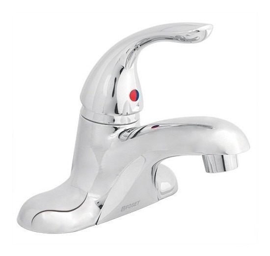Monomando 4 Para Lavabo, Foset Aero Aem-44 Acabado Cromado Color Plateado Truper